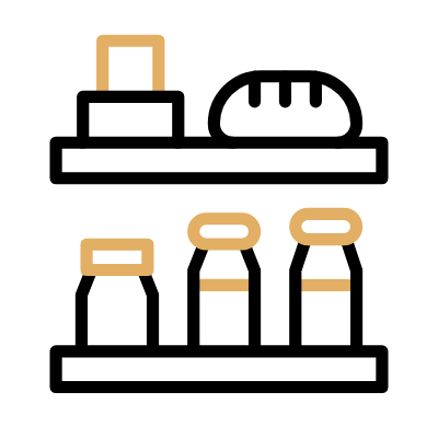 wired outline 1360 grocery shelf hover pinch